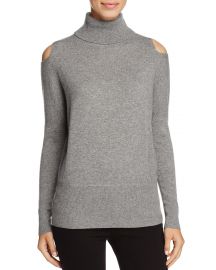 C by Bloomingdale  39 s Cashmere Turtleneck Cold-Shoulder Sweater grey at Bloomingdales